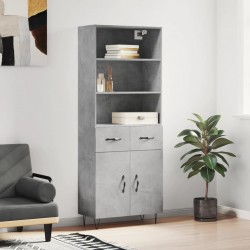 Sonata H Висок шкаф, бетонно сив, 69,5x34x180 см, инженерно дърво - Corpuri, vitrine, biblioteci modulare