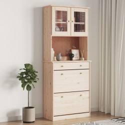 Sonata H Висок шкаф ALTA, 77x35x188 см, борово дърво масив - Corpuri, vitrine, biblioteci modulare