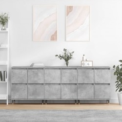 Sonata H Сайдборди, 3 бр, бетонно сиви, инженерно дърво - Corpuri, vitrine, biblioteci modulare