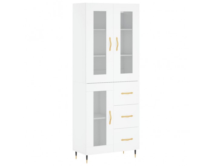 Sonata Dulap înalt, alb, 69,5x34x180 cm, lemn compozit