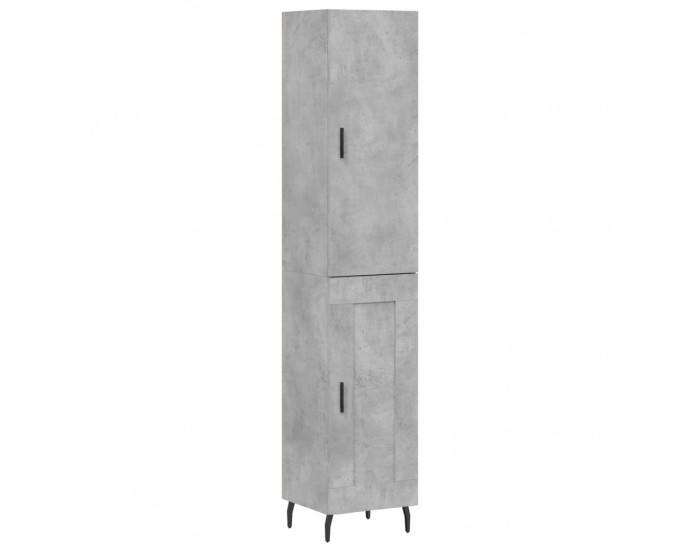 Sonata Dulap înalt, gri beton, 34,5x34x180 cm, lemn prelucrat