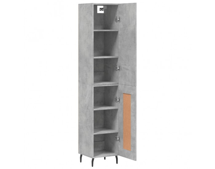 Sonata Dulap înalt, gri beton, 34,5x34x180 cm, lemn prelucrat