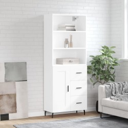 Sonata H Висок шкаф, бял, 69,5x34x180 см, инженерно дърво - Living