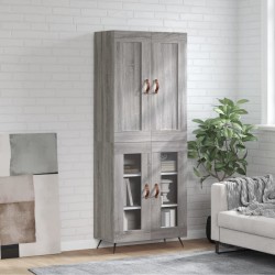 Sonata Dulap înalt, gri sonoma, 69,5x34x180 cm, lemn compozit