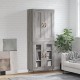 Sonata Dulap înalt, gri sonoma, 69,5x34x180 cm, lemn compozit