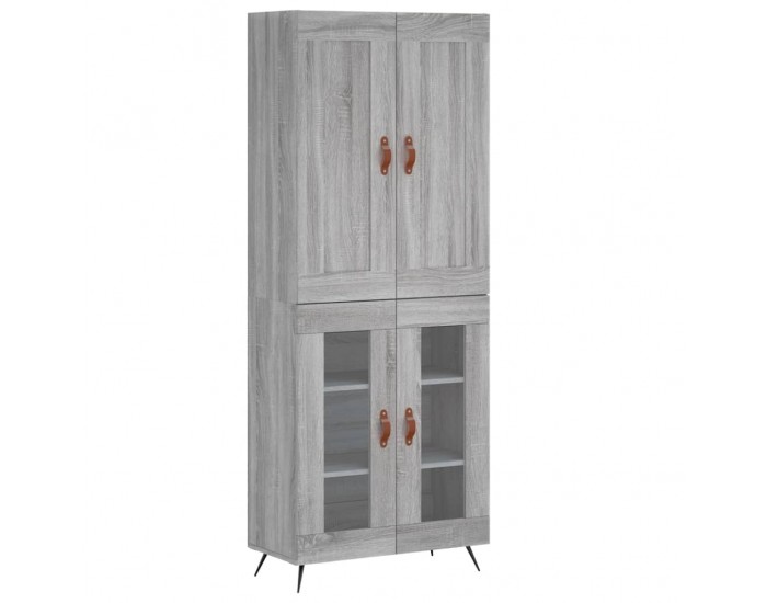 Sonata Dulap înalt, gri sonoma, 69,5x34x180 cm, lemn compozit