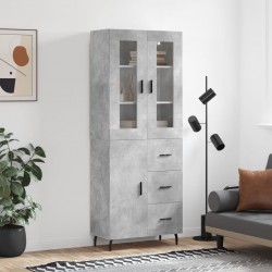Sonata H Висок шкаф, бетонно сив, 69,5x34x180 см, инженерно дърво - Corpuri, vitrine, biblioteci modulare