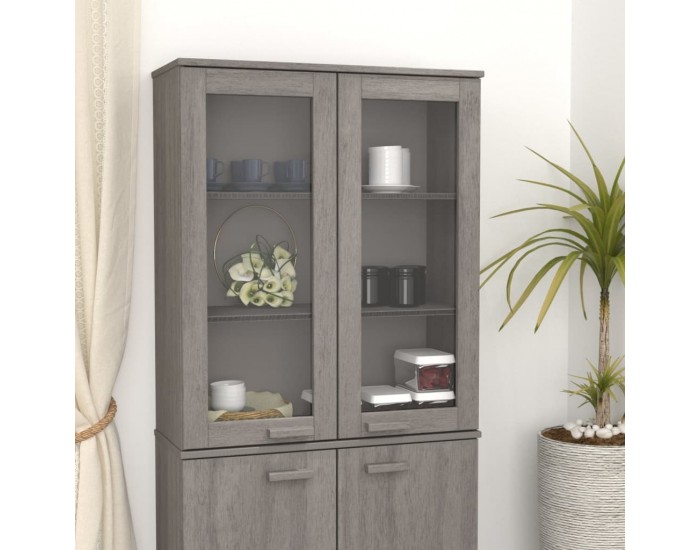 Sonata H Надстройка за шкаф HAMAR светлосива 85x35x100 см бор масив