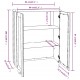 Sonata H Надстройка за шкаф HAMAR светлосива 85x35x100 см бор масив