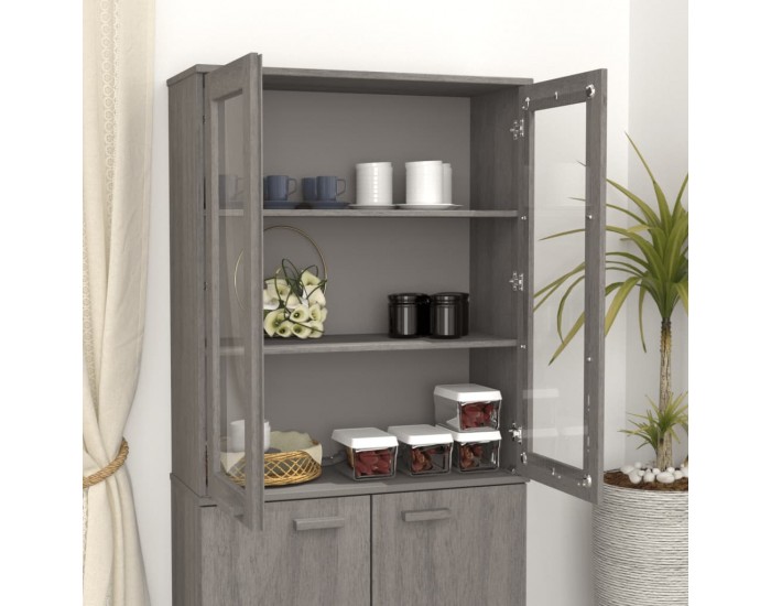 Sonata H Надстройка за шкаф HAMAR светлосива 85x35x100 см бор масив