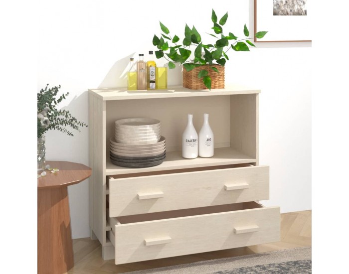 Sonata H Сайдборд HAMAR, меденокафяв, 85x35x80 см, борово дърво масив