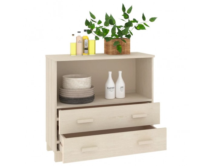 Sonata H Сайдборд HAMAR, меденокафяв, 85x35x80 см, борово дърво масив