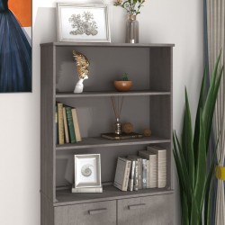 Sonata H Надстройка за шкаф HAMAR светлосива 85x35x100 см бор масив - Corpuri, vitrine, biblioteci modulare