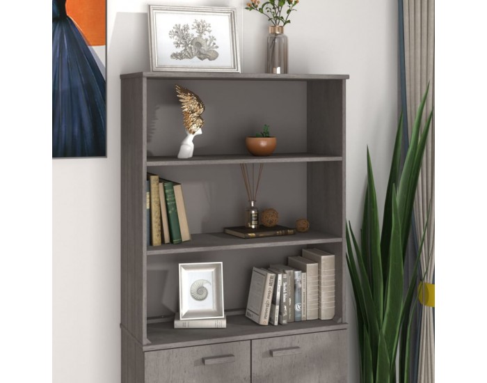 Sonata H Надстройка за шкаф HAMAR светлосива 85x35x100 см бор масив