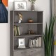 Sonata H Надстройка за шкаф HAMAR светлосива 85x35x100 см бор масив