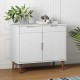 Sonata H Сайдборд MOLDE бял 90x40x80 см бор масив