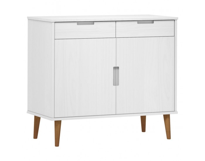 Sonata H Сайдборд MOLDE бял 90x40x80 см бор масив