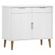 Sonata H Сайдборд MOLDE бял 90x40x80 см бор масив