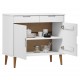 Sonata H Сайдборд MOLDE бял 90x40x80 см бор масив