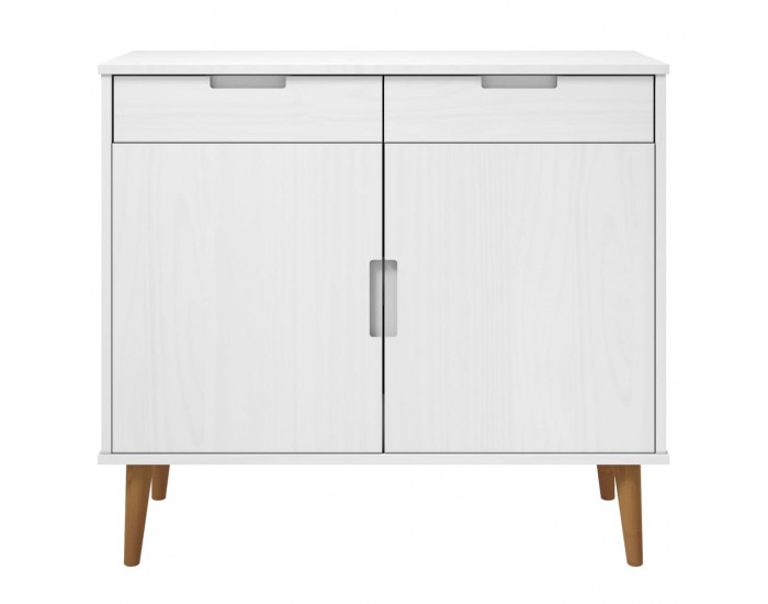 Sonata H Сайдборд MOLDE бял 90x40x80 см бор масив