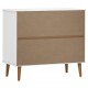 Sonata H Сайдборд MOLDE бял 90x40x80 см бор масив