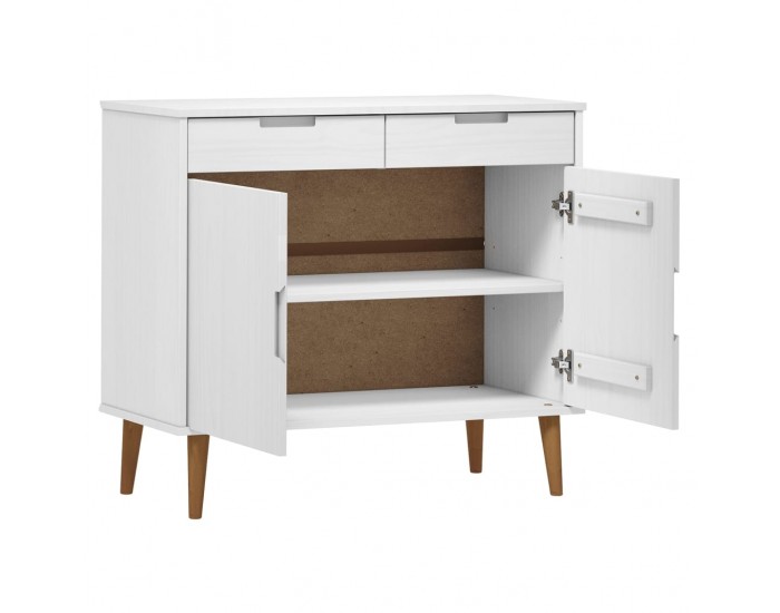 Sonata H Сайдборд MOLDE бял 90x40x80 см бор масив
