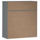 Sonata H Надстройка за шкаф MOLDE сив 90x35x100 см бор масив