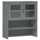 Sonata H Надстройка за шкаф MOLDE сив 90x35x100 см бор масив