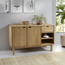 Sonata H Сайдборд OTTA, 114x43x73,5 см, борово дърво масив - Corpuri, vitrine, biblioteci modulare