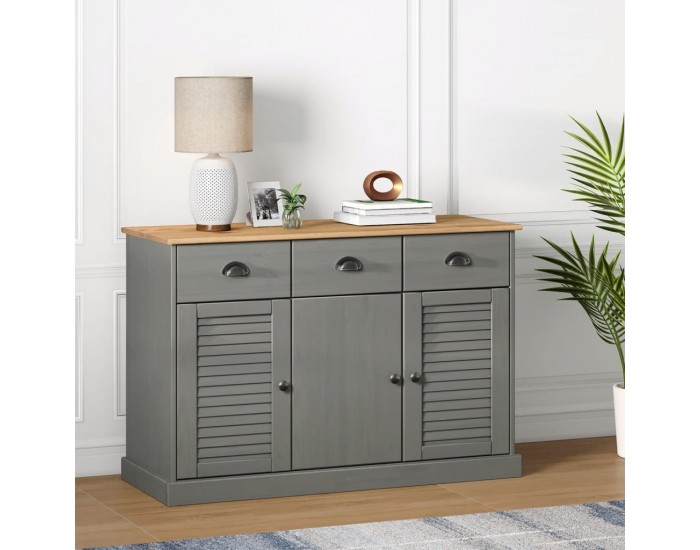 Sonata H Бюфет с чекмеджета VIGO, 113x40x75 см, сив, бор масив