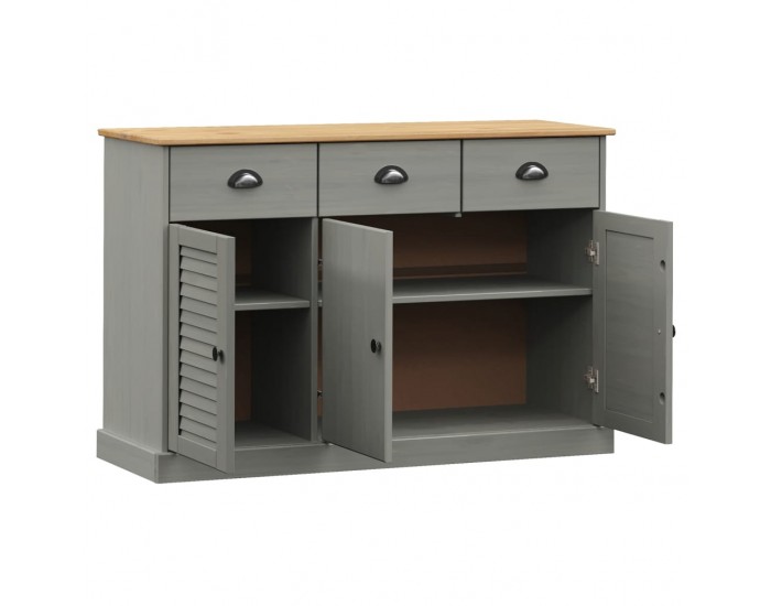 Sonata H Бюфет с чекмеджета VIGO, 113x40x75 см, сив, бор масив