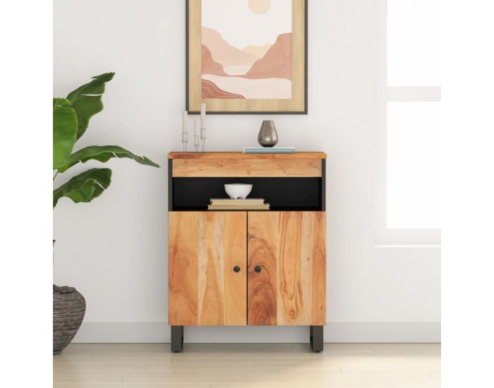 Sonata H Сайдборд с 2 врати, 60x33x75 см, акациево дърво масив