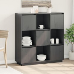Sonata H Висок шкаф, сив, 110,5x35x117 см, борово дърво масив - Corpuri, vitrine, biblioteci modulare