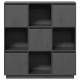 Sonata H Висок шкаф, сив, 110,5x35x117 см, борово дърво масив