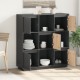Sonata H Висок шкаф, сив, 110,5x35x117 см, борово дърво масив