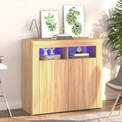 Sonata H Сайдборд с LED светлини, сонома дъб, 80x35x75 см - Corpuri, vitrine, biblioteci modulare