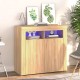 Sonata H Сайдборд с LED светлини, сонома дъб, 80x35x75 см