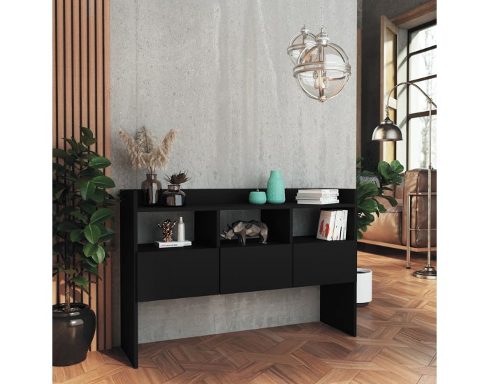 Sonata H Бюфет, черен, 105x30x70 см, инженерно дърво