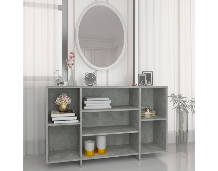 Sonata H Сайдборд, бетонно сив, 120x30x75 см, инженерно дърво