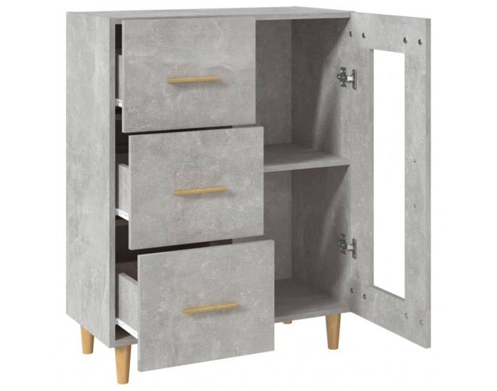 Sonata Dulap, gri beton, 69,5x34x90 cm, lemn compozit