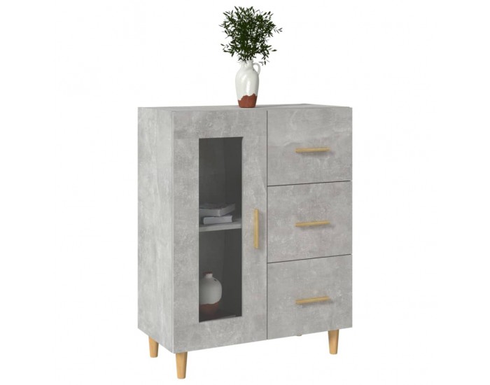 Sonata Dulap, gri beton, 69,5x34x90 cm, lemn compozit