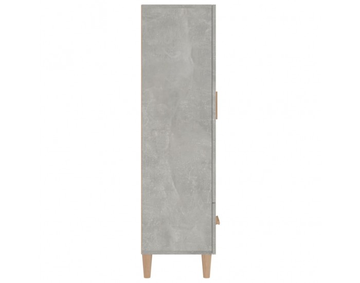Sonata H Висок шкаф, бетонно сив, 70x31x115 см, инженерно дърво