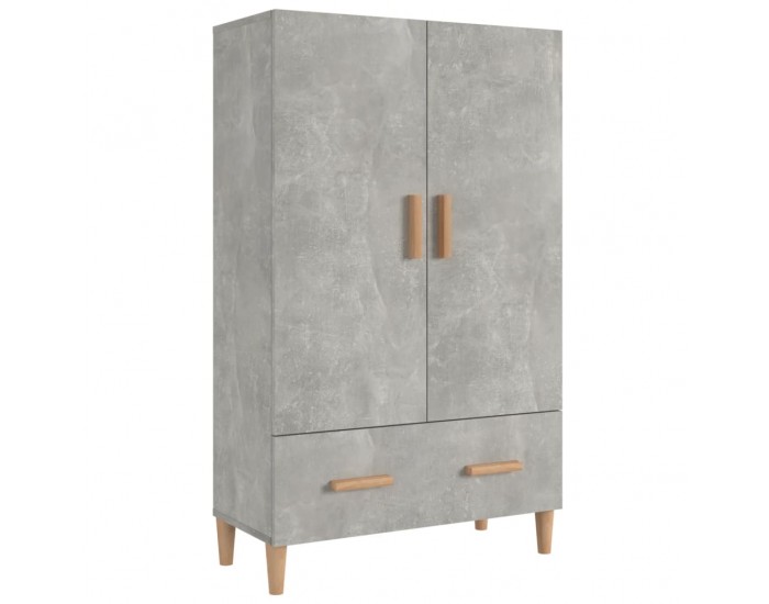 Sonata H Висок шкаф, бетонно сив, 70x31x115 см, инженерно дърво