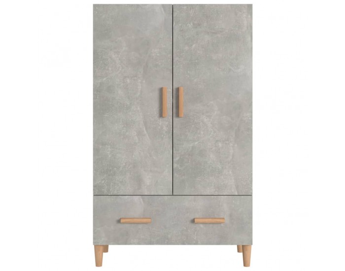 Sonata H Висок шкаф, бетонно сив, 70x31x115 см, инженерно дърво