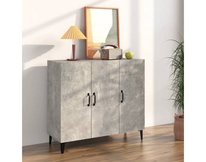 Sonata H Сайдборд, бетонно сив, 90x34x80 см, инженерно дърво