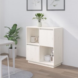 Sonata H Сайдборд, бял, 74x35x80 см, бор масив - Corpuri, vitrine, biblioteci modulare