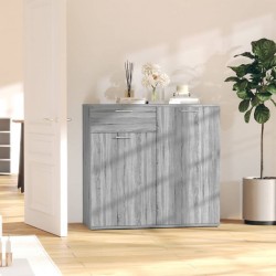 Sonata H Сайдборд, сив сонома, 80x36x75 см, инженерно дърво - Corpuri, vitrine, biblioteci modulare