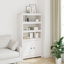 Sonata H Висок шкаф, бял, 80x35x154 см, борово дърво масив - Corpuri, vitrine, biblioteci modulare
