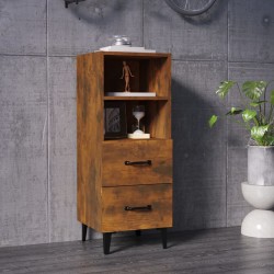 Sonata H Сайдборд, опушен дъб, 34,5x34x90 см, инженерно дърво - Corpuri, vitrine, biblioteci modulare