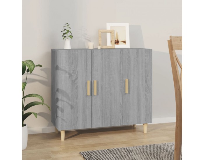 Sonata H Сайдборд, Сив сонома, 90x34x80 см, инженерно дърво